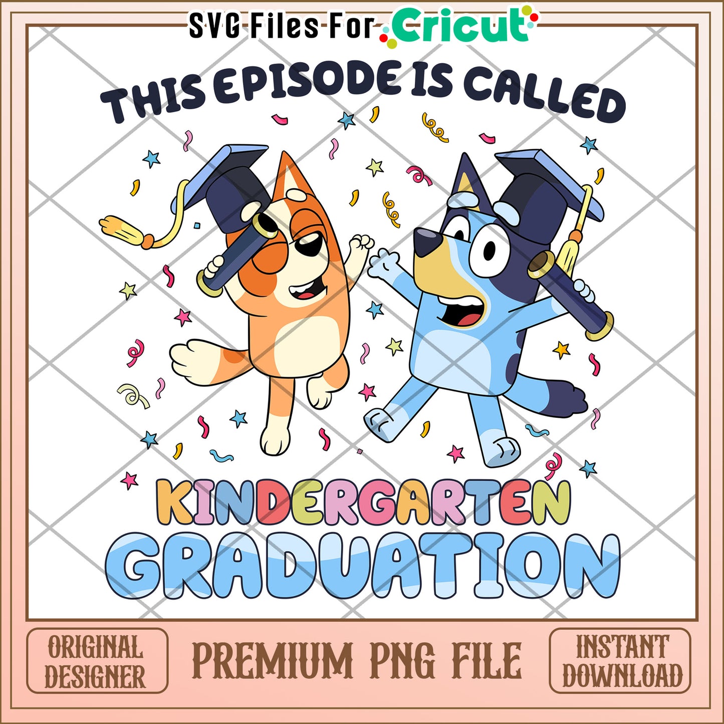 This episode is called kindergarten graduation png, bluey cartoon png, bluey characters png