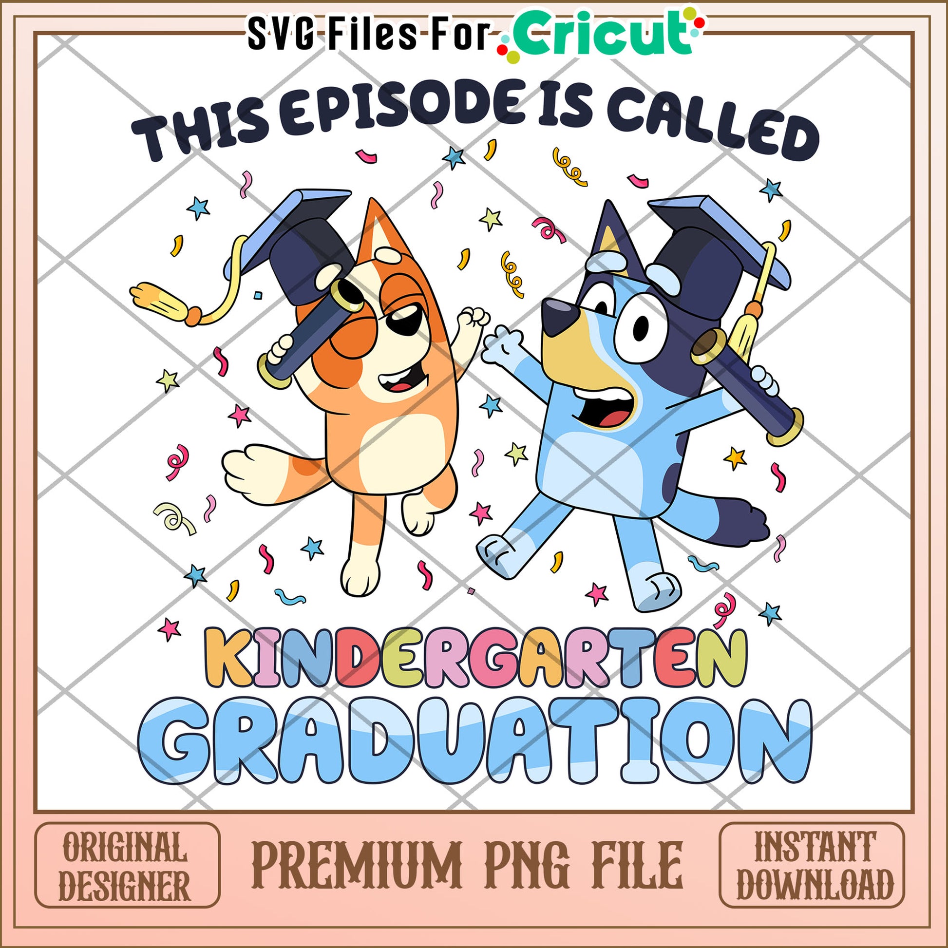 This episode is called kindergarten graduation png, bluey cartoon png, bluey characters png