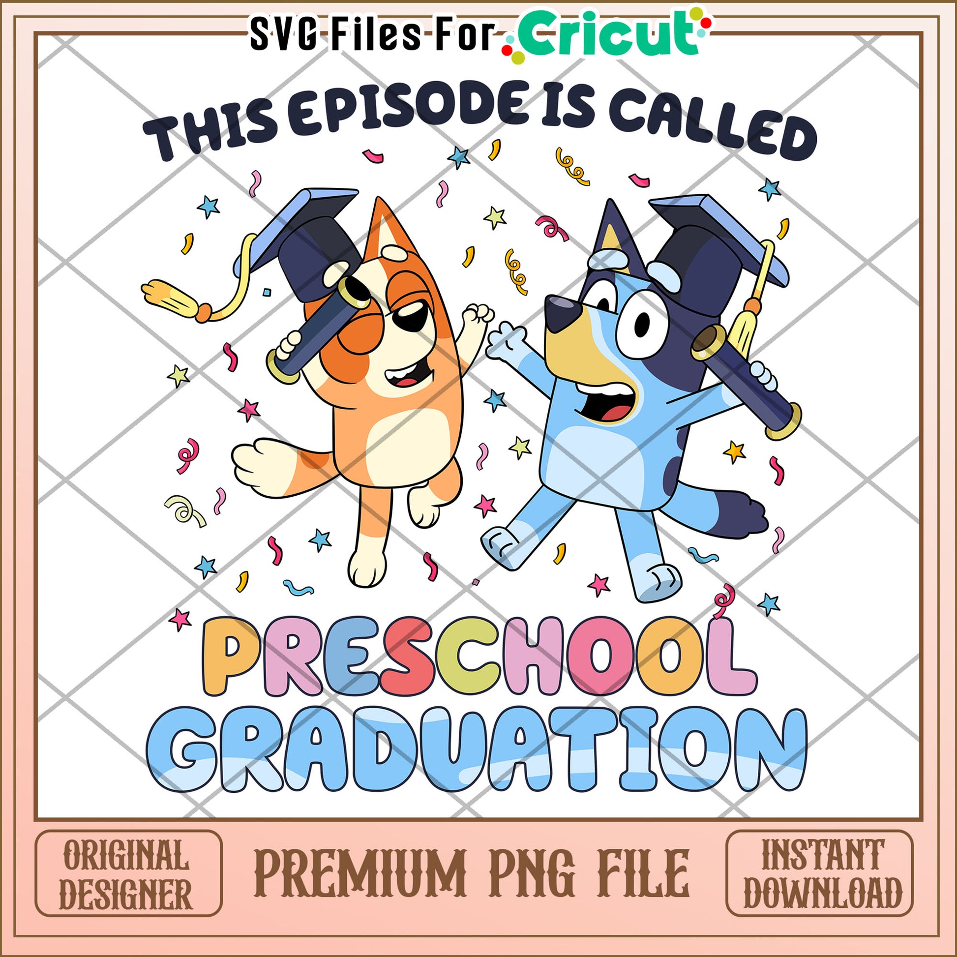 This episode is called preschool graduation png, bluey cartoon png, bluey characters png