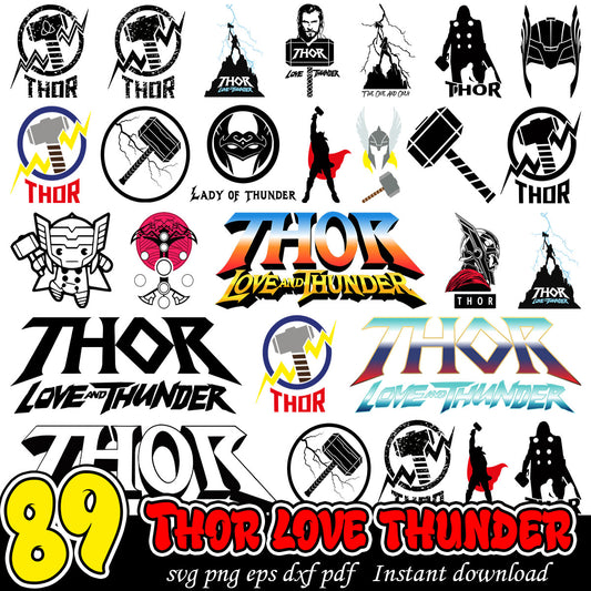 Thor Love Thunder Bundle 89 Svg