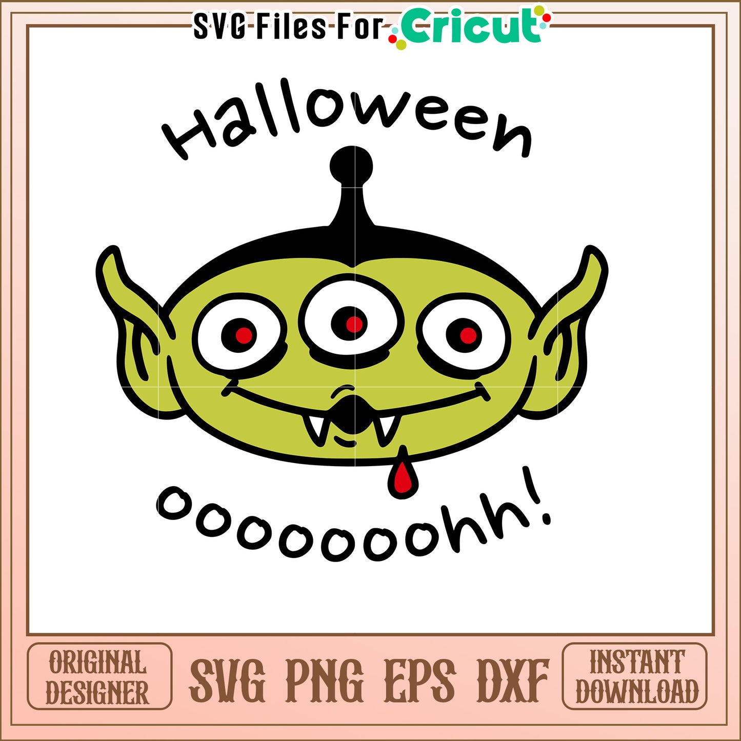 Three Eyed Monster SVG Cute Cartoon