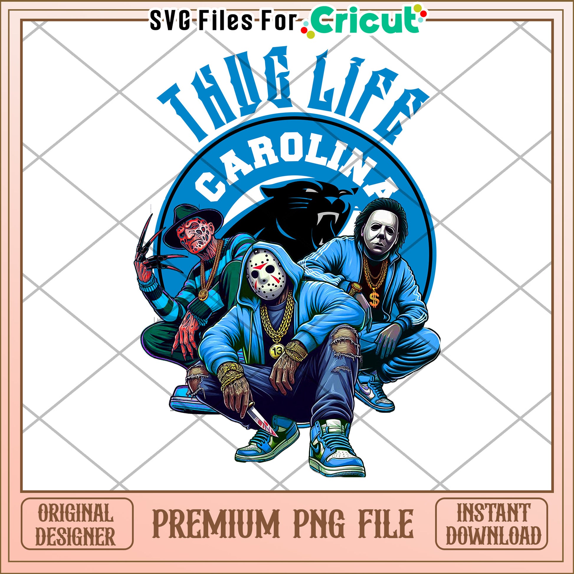 Thug Life Art PNG Design for Cricut, Instant Download Premium File