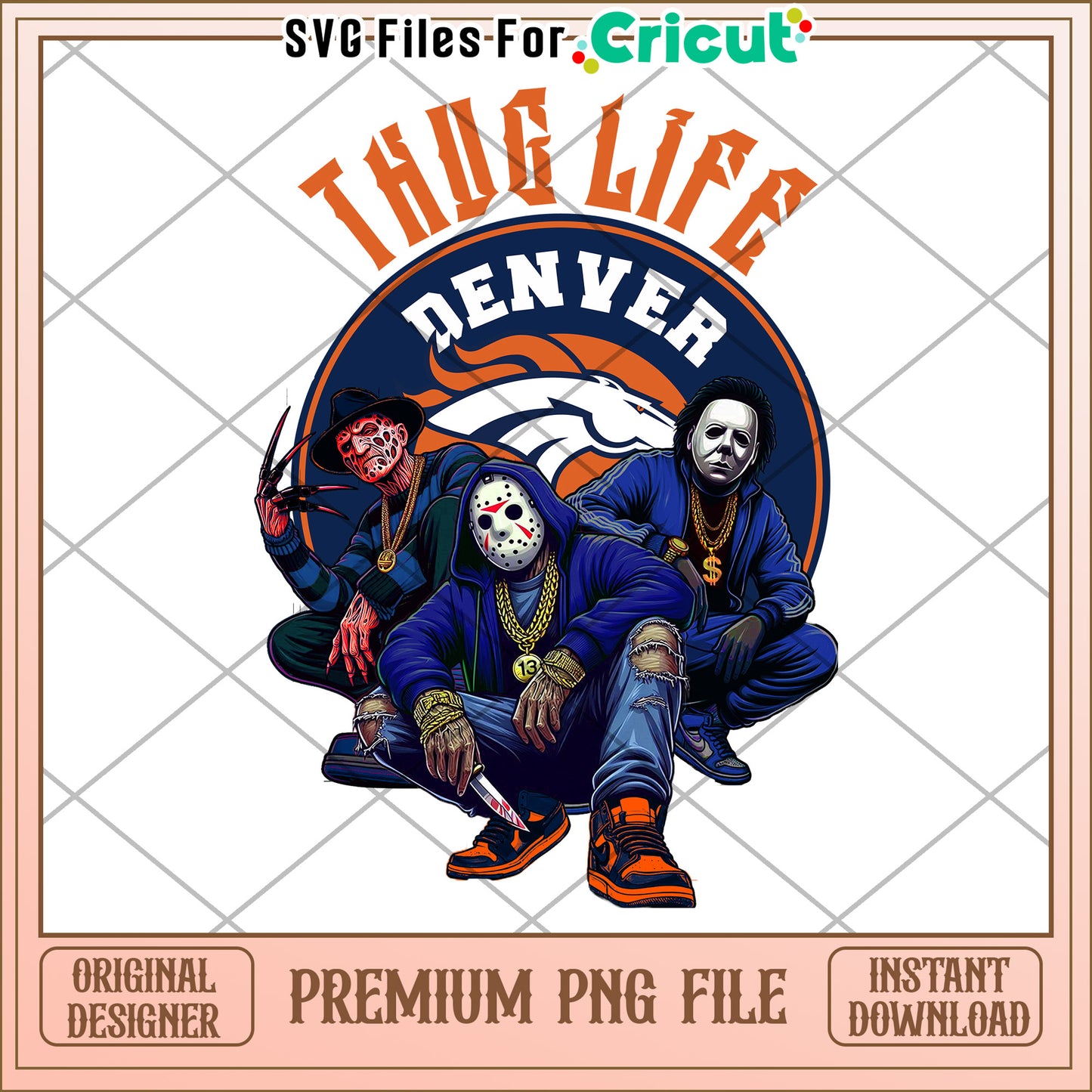 Thug Life Denver PNG Design, perfect for crafting projects