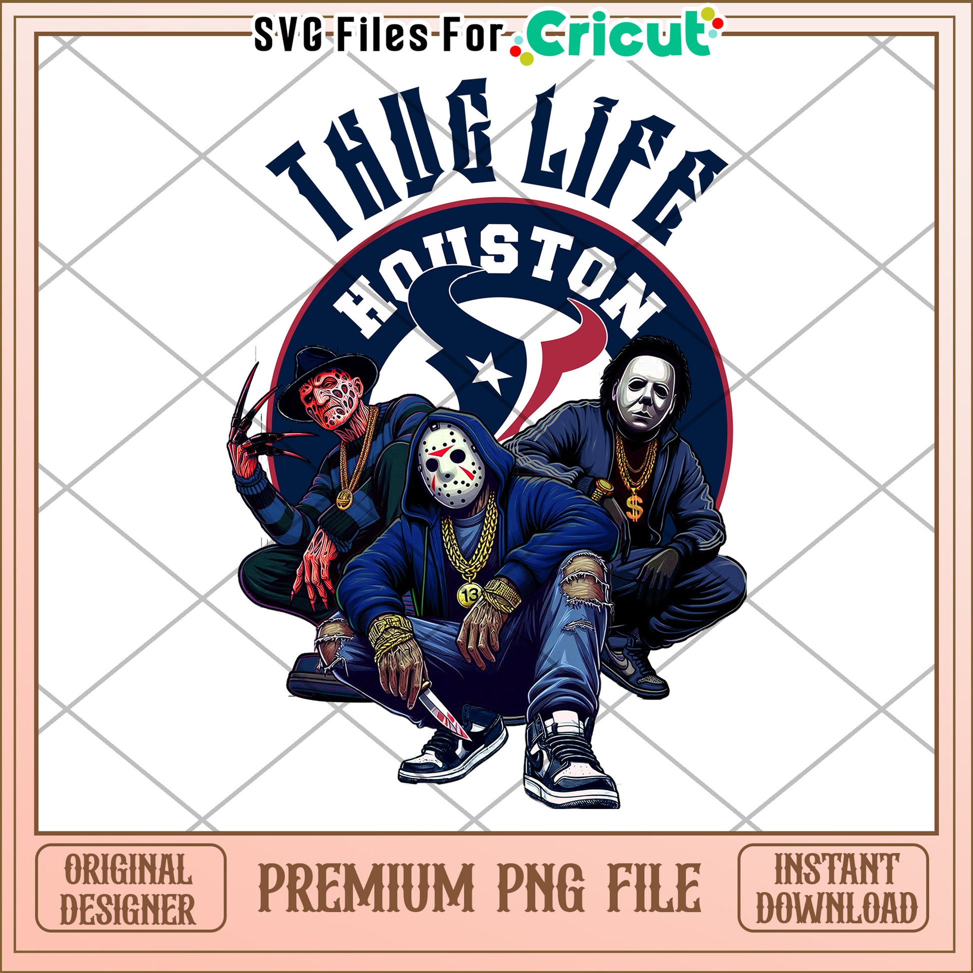 Thug Life Houston PNG Design, perfect for your Cricut projects