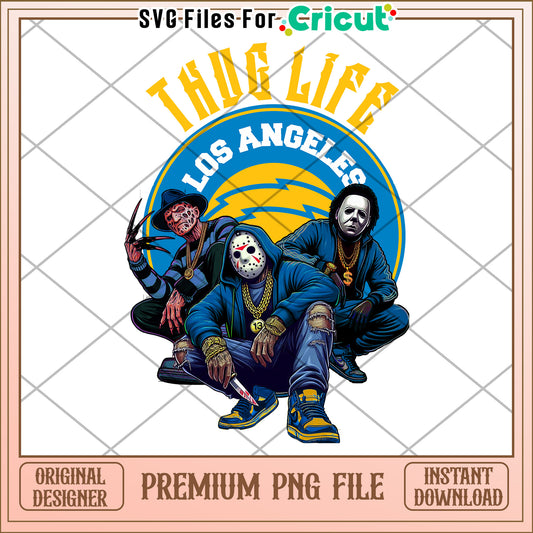 Thug Life Los Angeles PNG design, perfect for Cricut projects