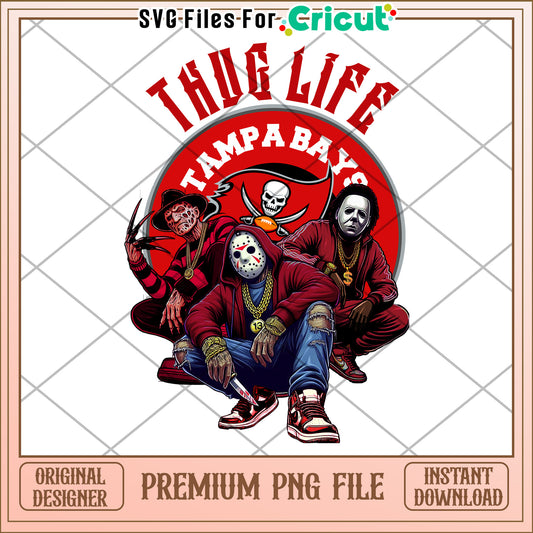 Thug Life Tampa Bay PNG Design, perfect for your Cricut projects