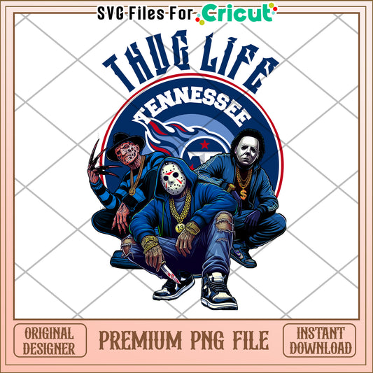 Thug Life Tennessee Graphic Design, Premium PNG for Cricut Use