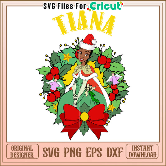 Tiana Christmas SVG PNG EPS DXF