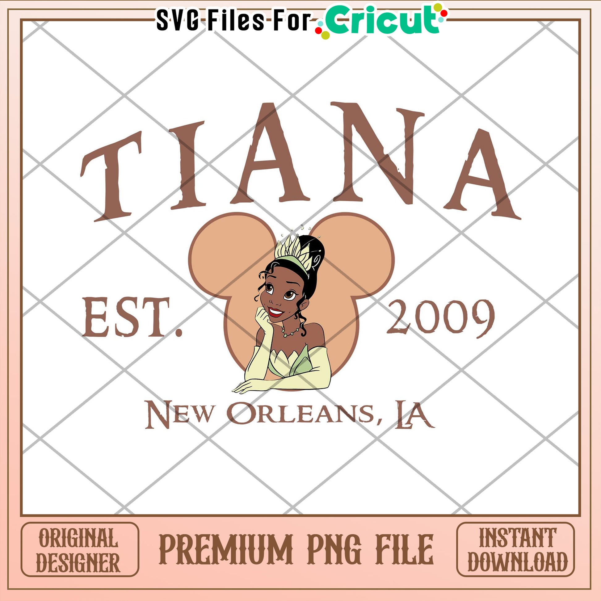 Tiana Disney PNG Cricut File 2009