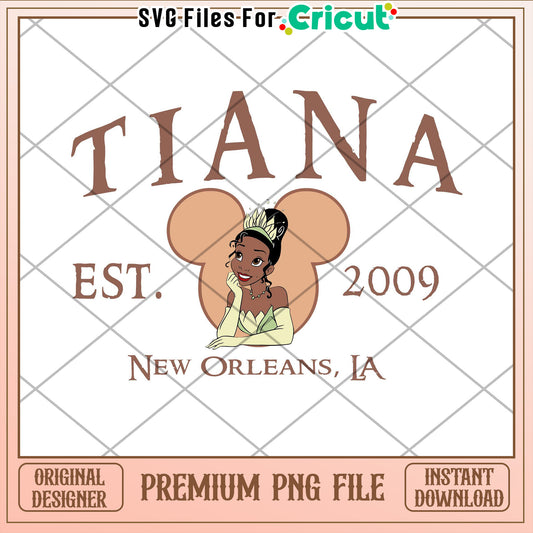 Tiana Disney PNG Cricut File 2009