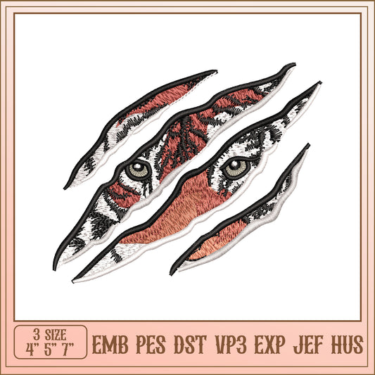 Tiger Claws Embroidery Design