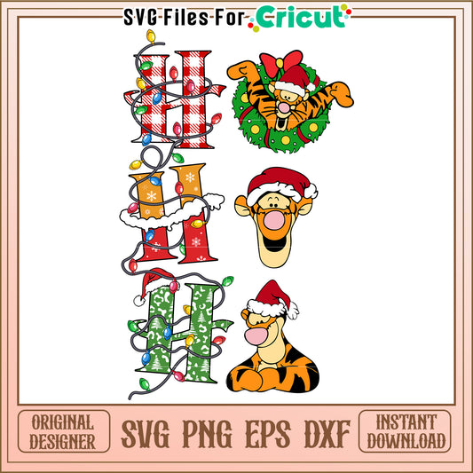 Tigger Christmas SVG PNG EPS DXF