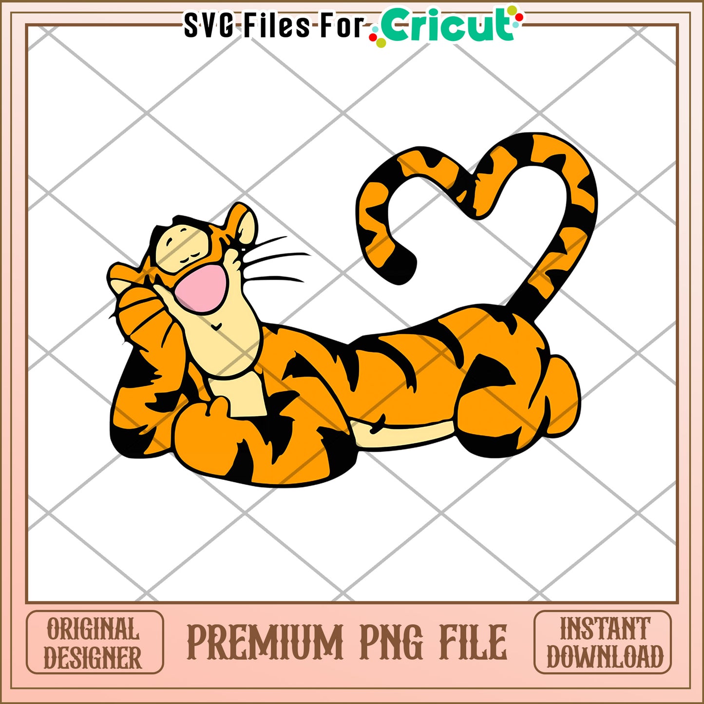 Tigger Heart PNG Cricut File