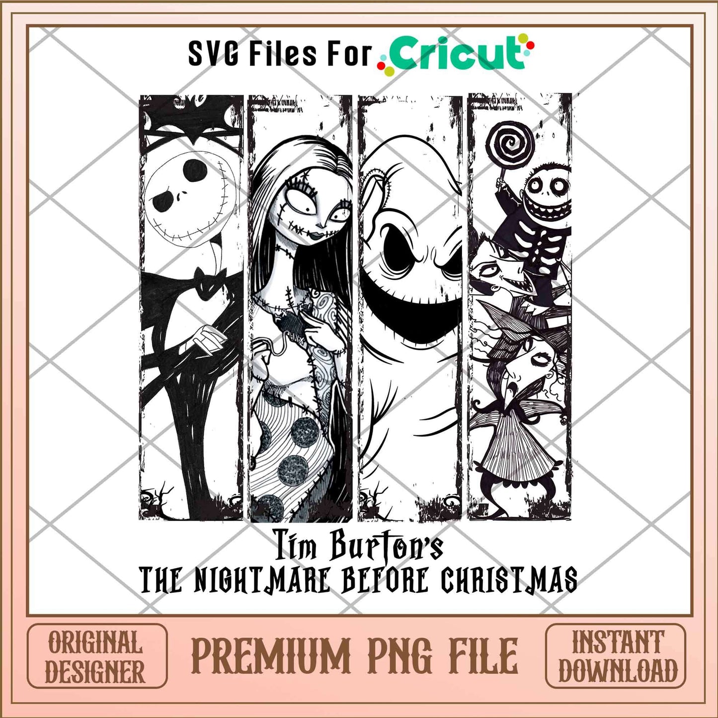 Tim Burton's The Nightmare Before Christmas png, Nightmare Before Christmas characters png,  Digital Download