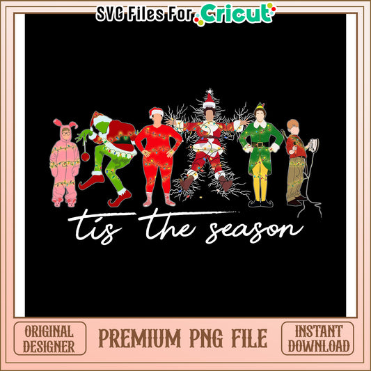 Tis the Season Christmas SVG File for Cricut, Perfect for Holiday Crafts