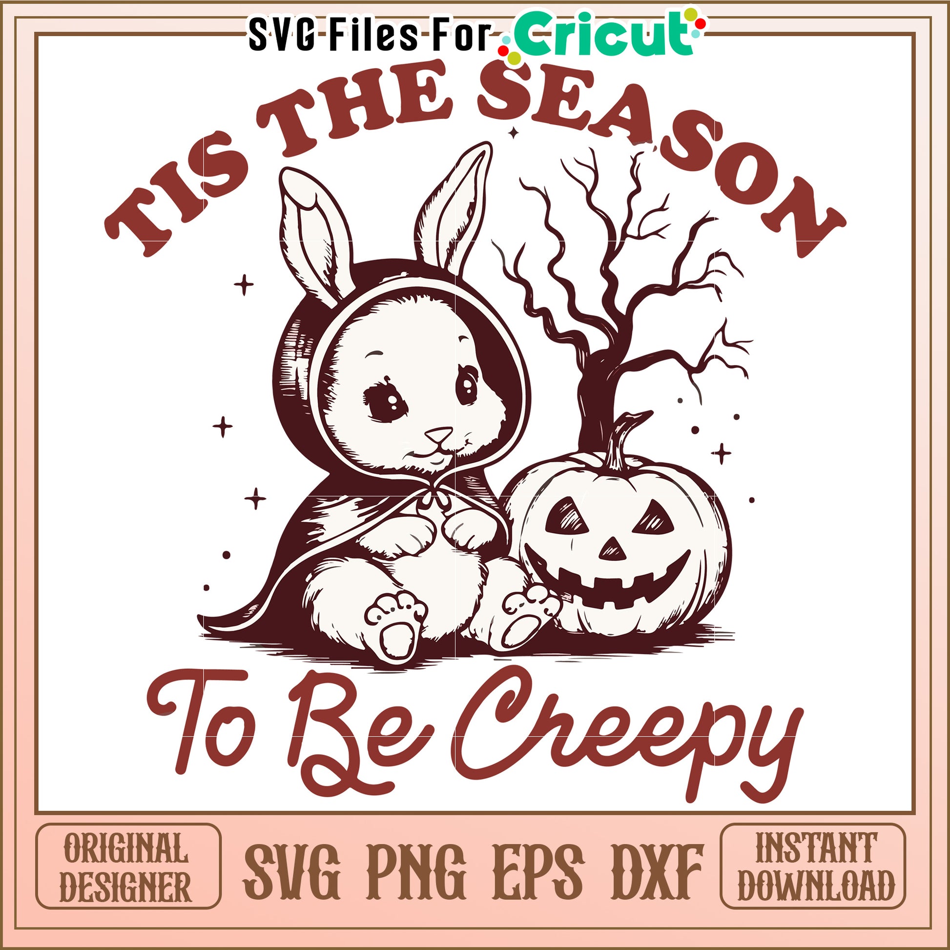 Tis the season to be creepy svg, funny spooky quote svg, halloween pun svg
