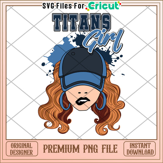 Titans Girl PNG Digital Design for Cricut, Stylish and Unique Art
