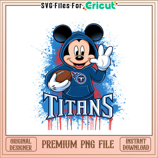Titans Mickey rugby ball png, Tennessee Titans png, NFL png