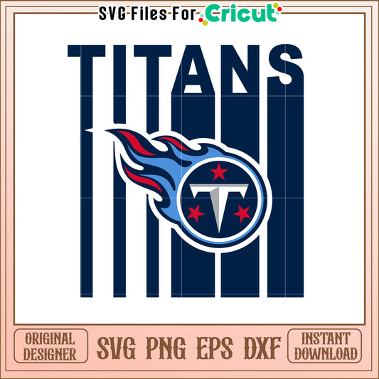 Titans SVG Design for Sports Team Merchandise
