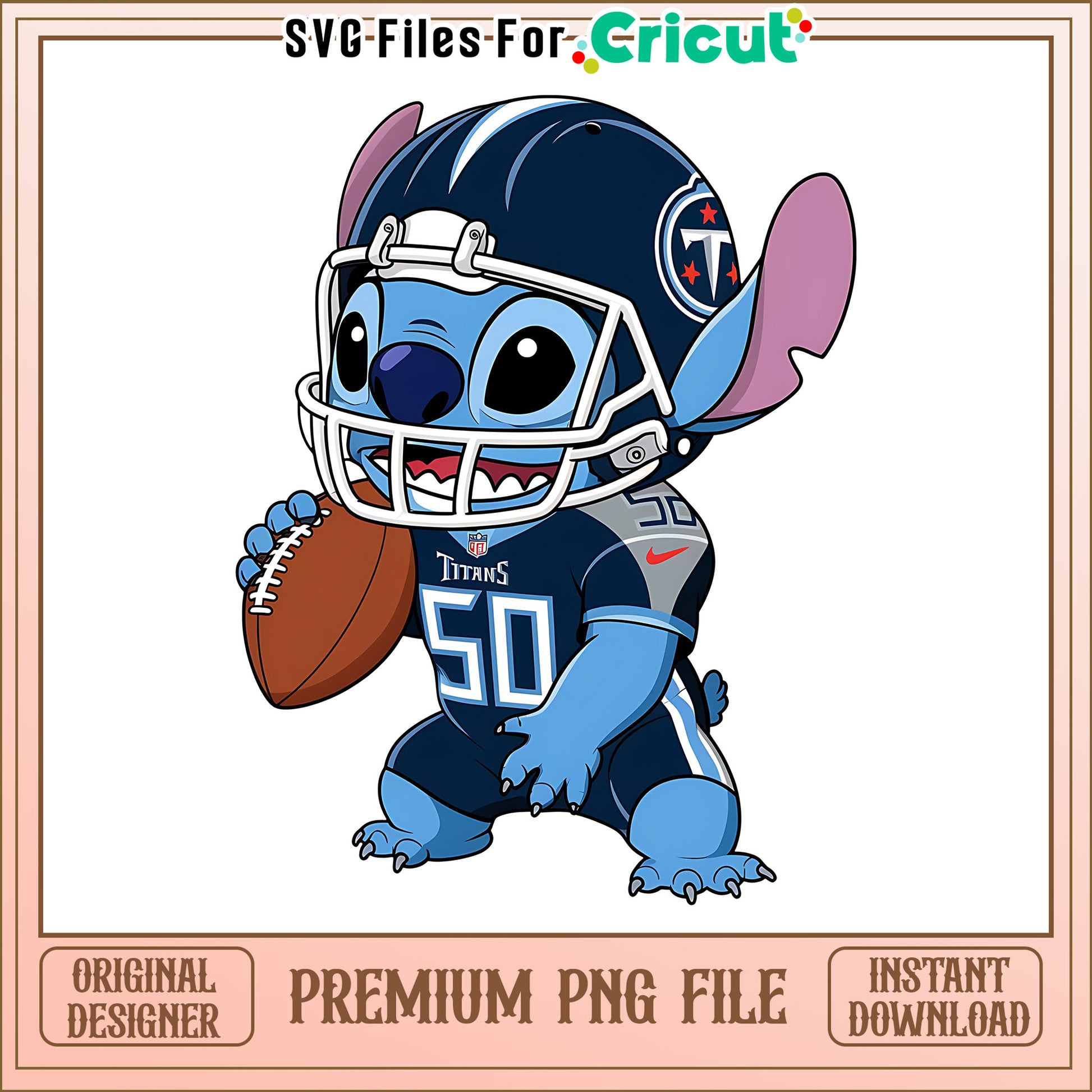 Titans Stitch and rugby ball png, Tennessee Titans png, NFL png
