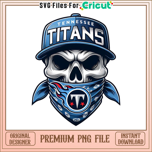 Titans team skull bandana png, Tennessee Titans png, NFL png