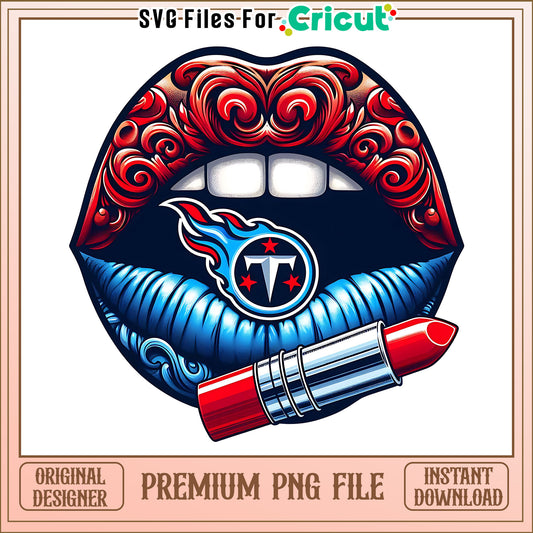 Titans vintage lips design png, Tennessee Titans png, NFL png
