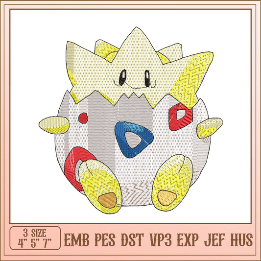 Togepi Embroidery Design - 3 Sizes