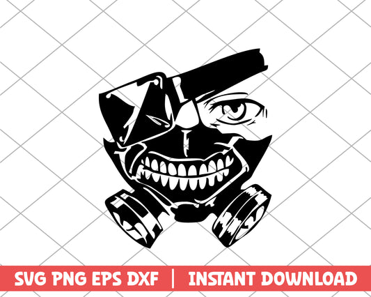 Tokyo ghoul kaneki ken black mask anime svg