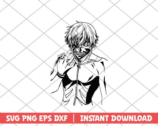 Tokyo ghoul kaneki ken black white anime svg