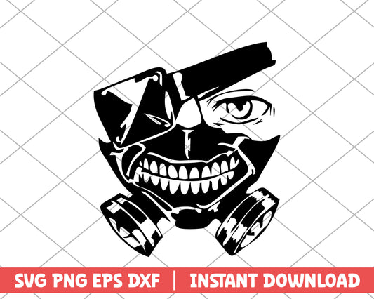 Tokyo ghoul kaneki ken mask black anime svg