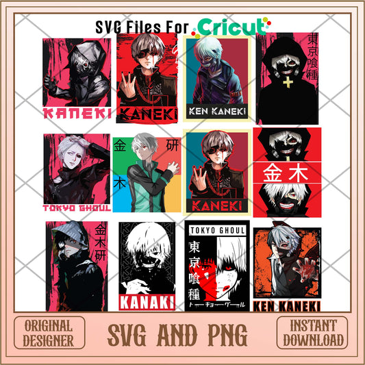 Tokyo ghoul  svg bundle, Anime cool characters - Svgfileforcricut 