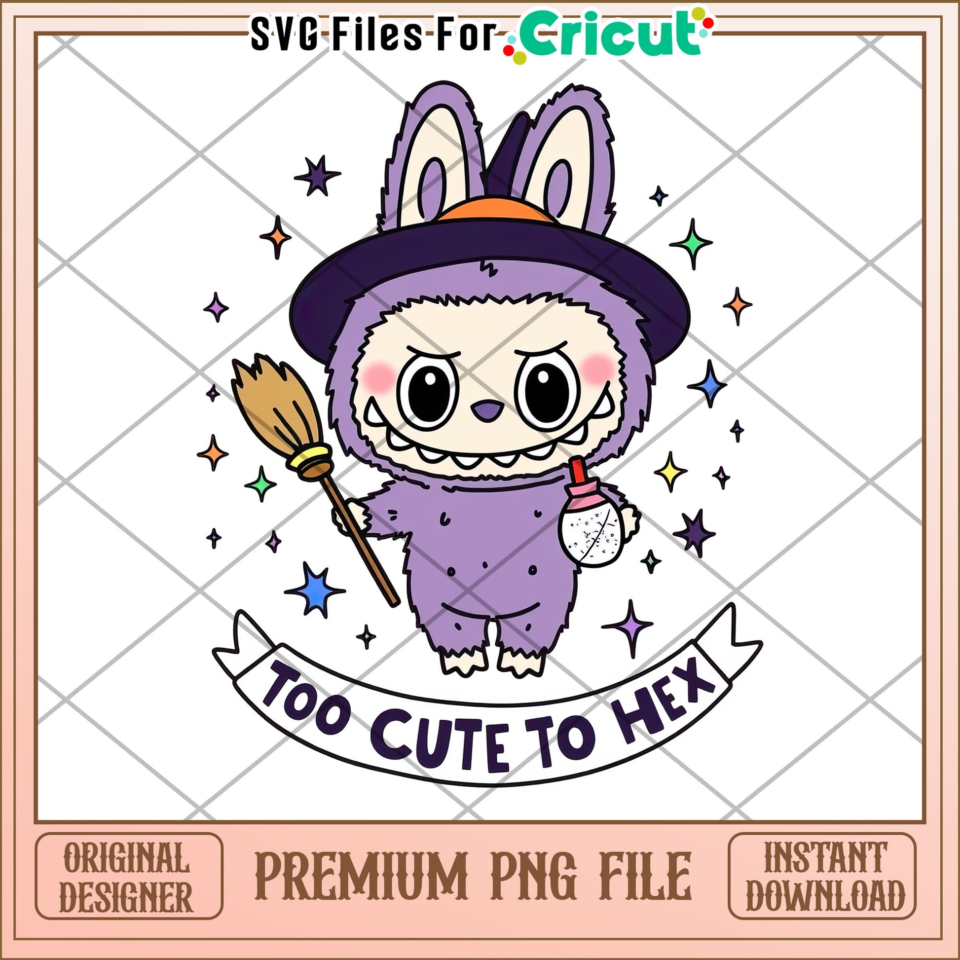 Too cute to hex design png, labubu memes png, labubu quotes png