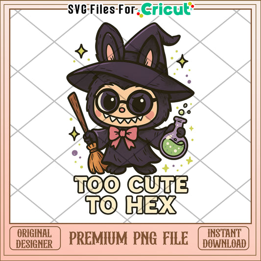 Too cute to hex labubu png, labubu quotes png, funny labubu png
