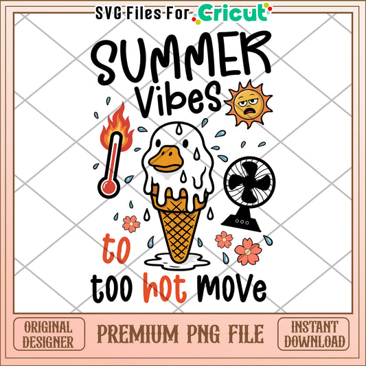 Too hot too move png, summer vibes png, summer holiday png