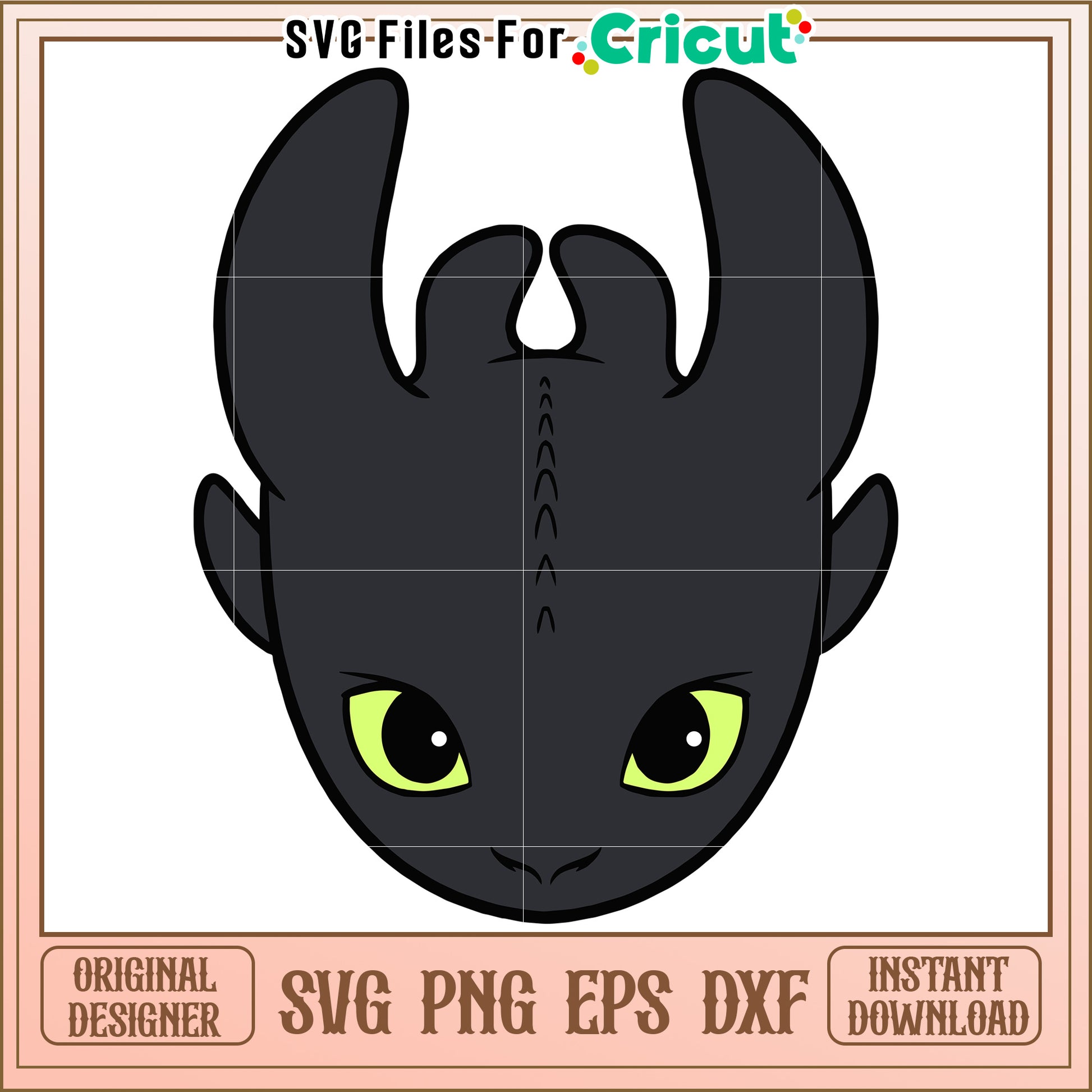 Toothless head svg, dragon movie svg, night fury svg