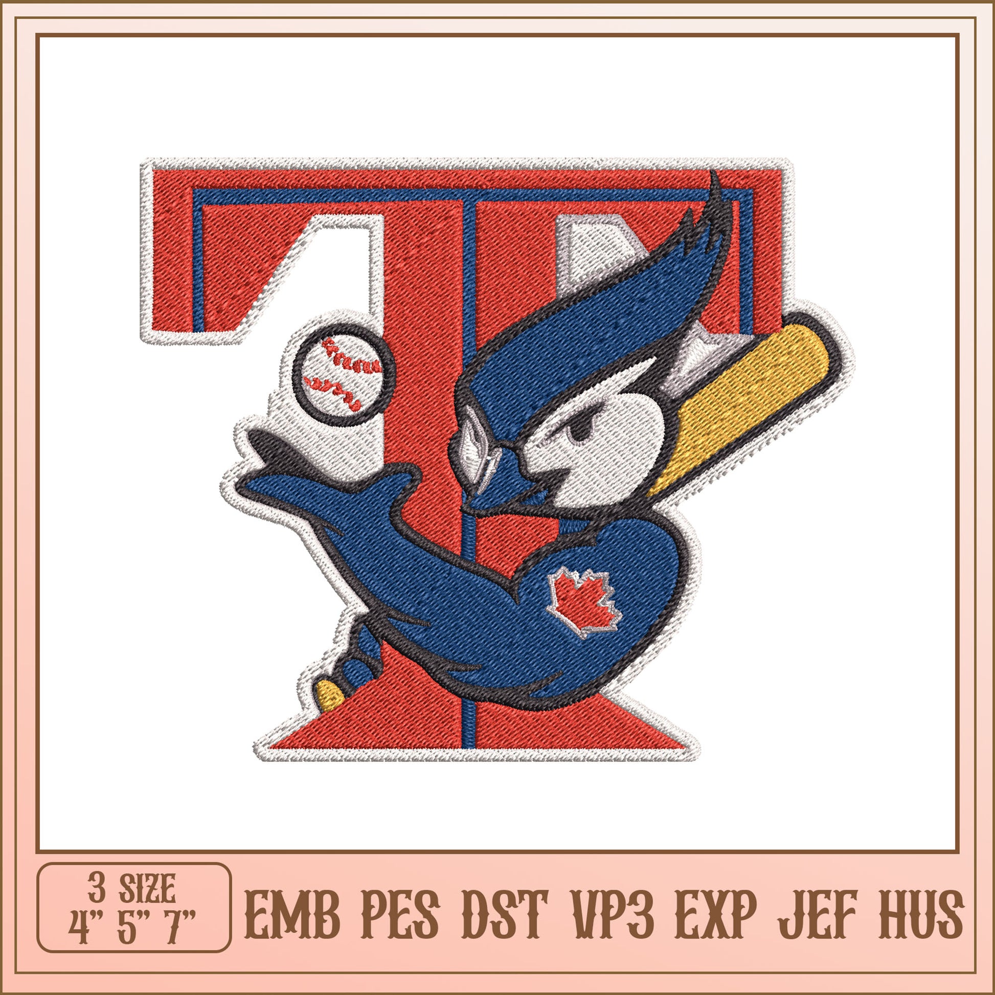 Toronto Blue Jays Embroidery Design