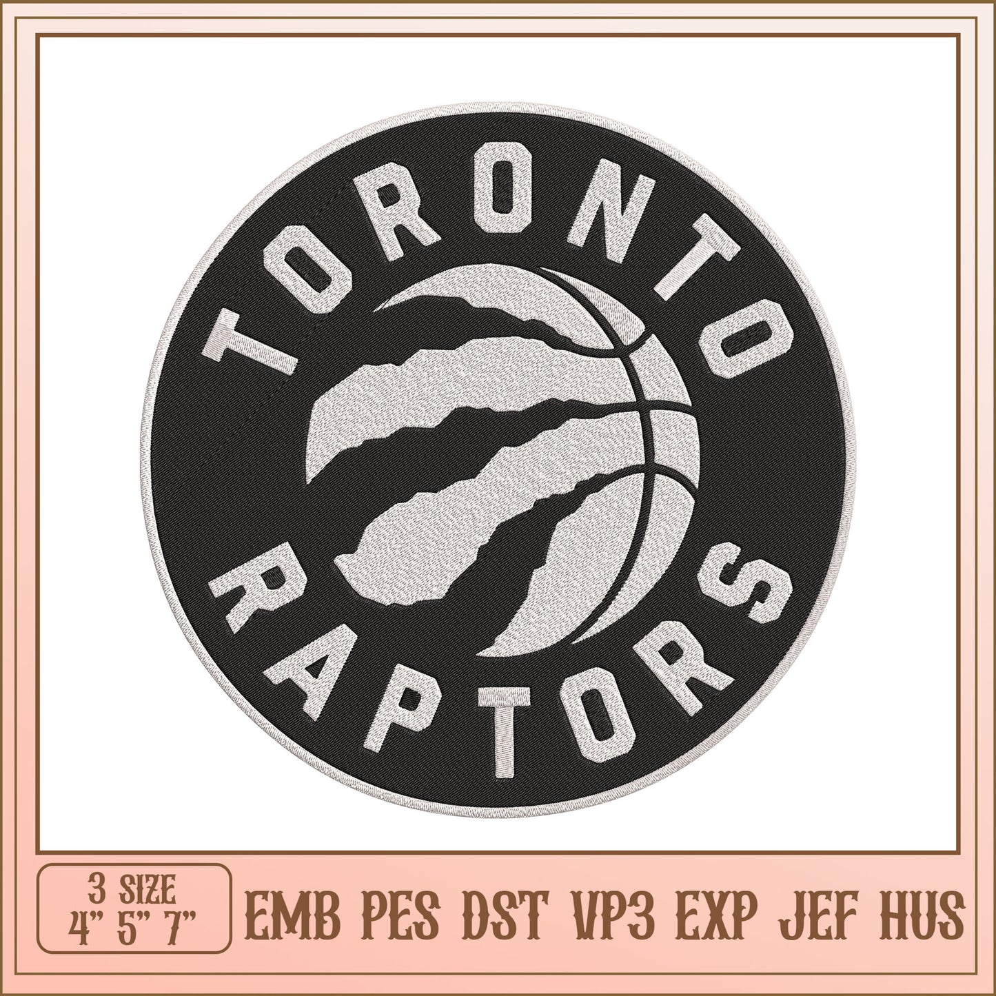 Toronto Raptors Embroidery Design