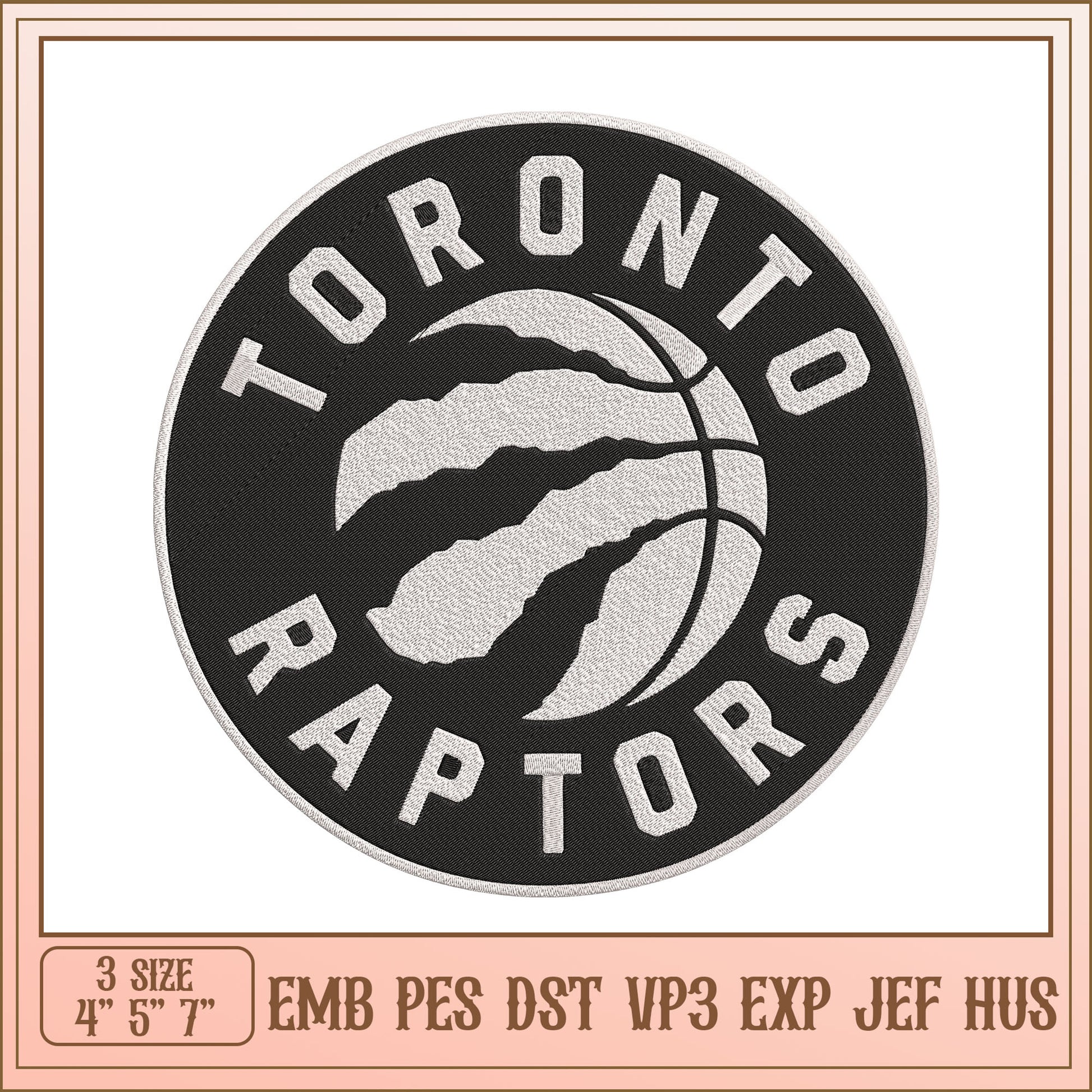 Toronto Raptors Embroidery Design