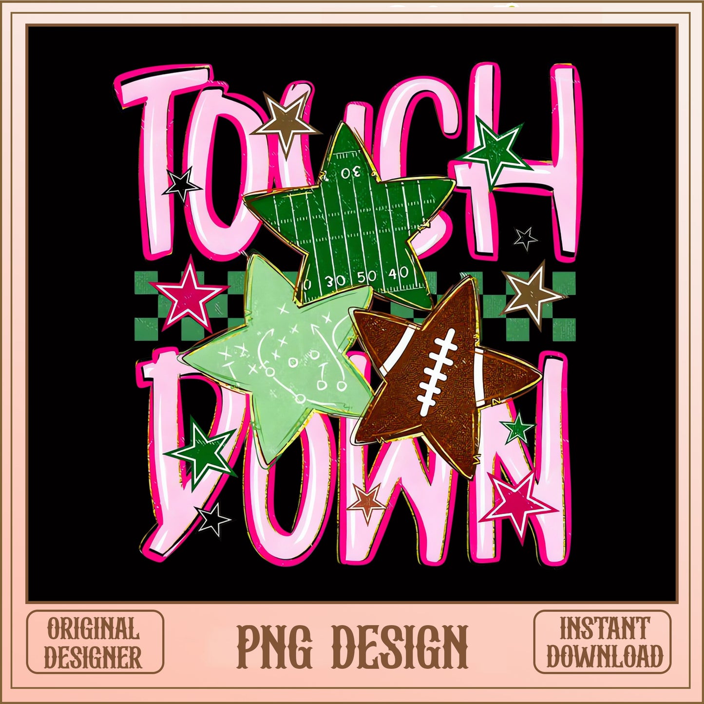 Touchdown Football Stars PNG, Game Day PNG, Football Season PNG