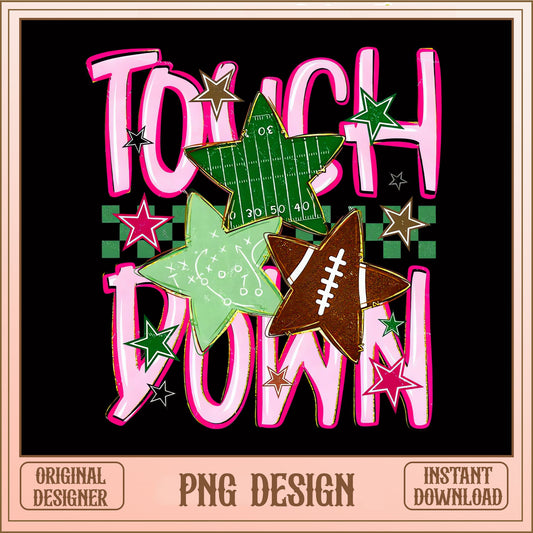 Touchdown Football Stars PNG, Game Day PNG, Football Season PNG