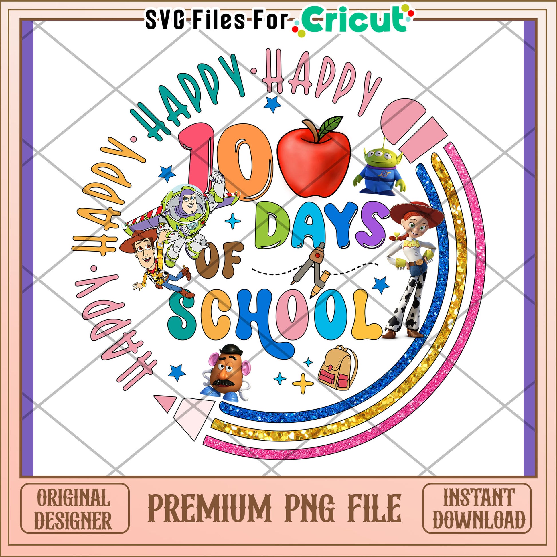 Toy Story 100 Days School PNG