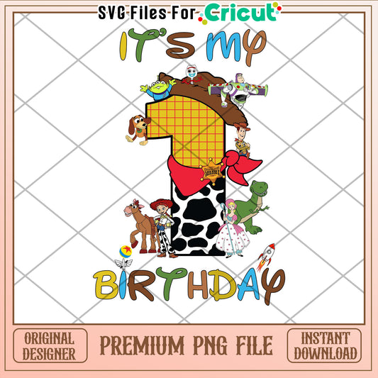 Toy Story 1st Birthday PNG