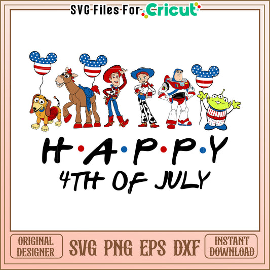 Toy Story 4th of July SVG Design