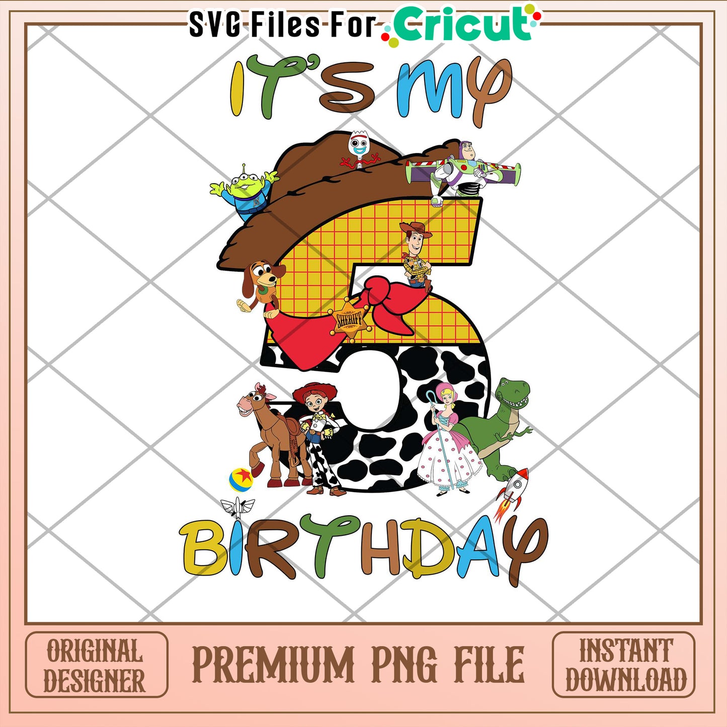 Toy Story 5th Birthday PNG