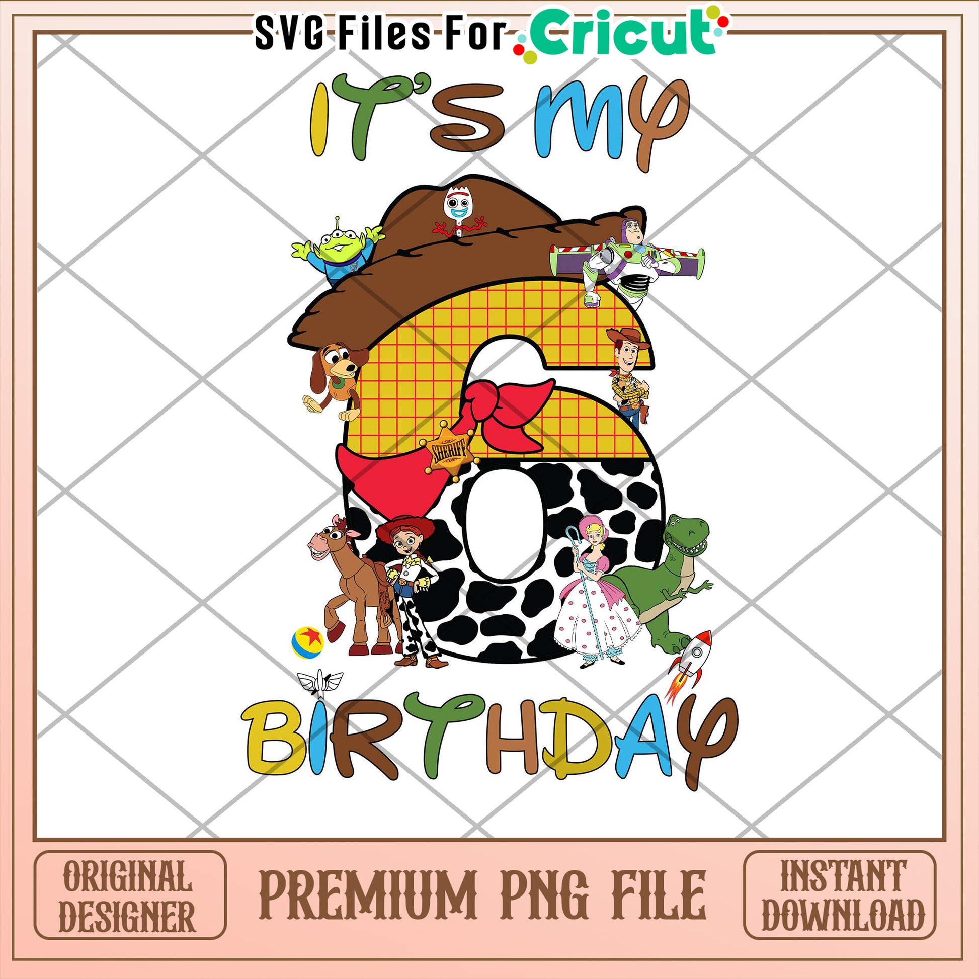 Toy Story 6th Birthday PNG