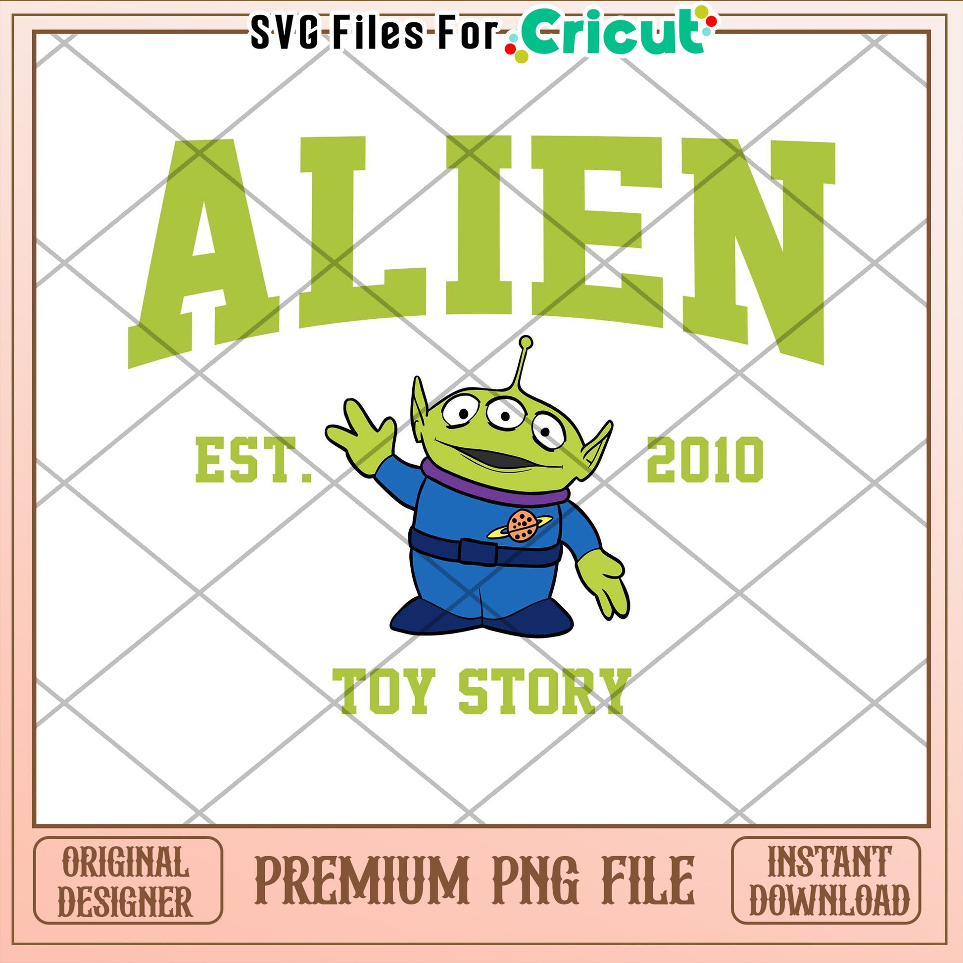 Toy Story Alien PNG Design Instant Download