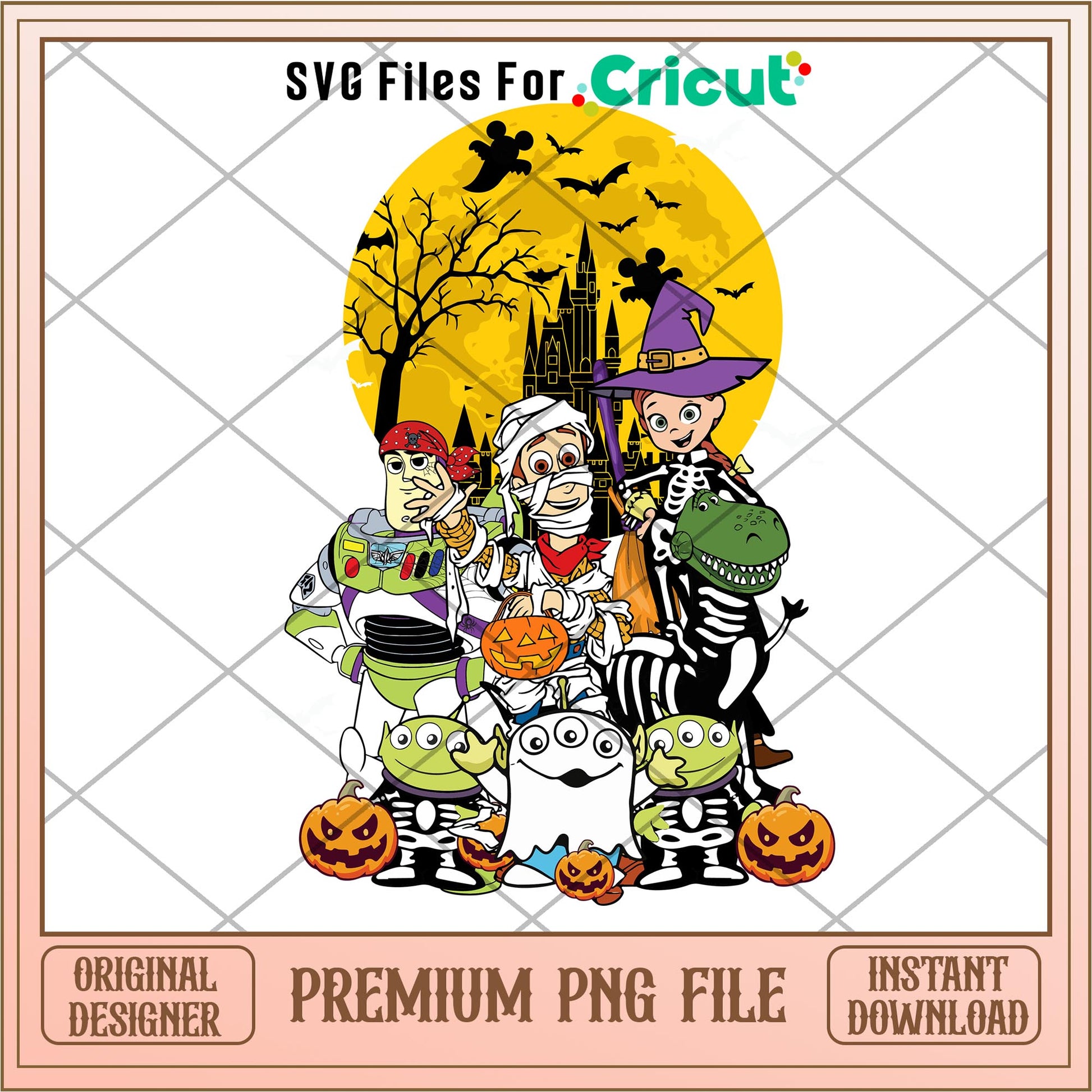 Toy Story Characters Happy Halloween png, Toy Story Characters png, Digital Download (2)