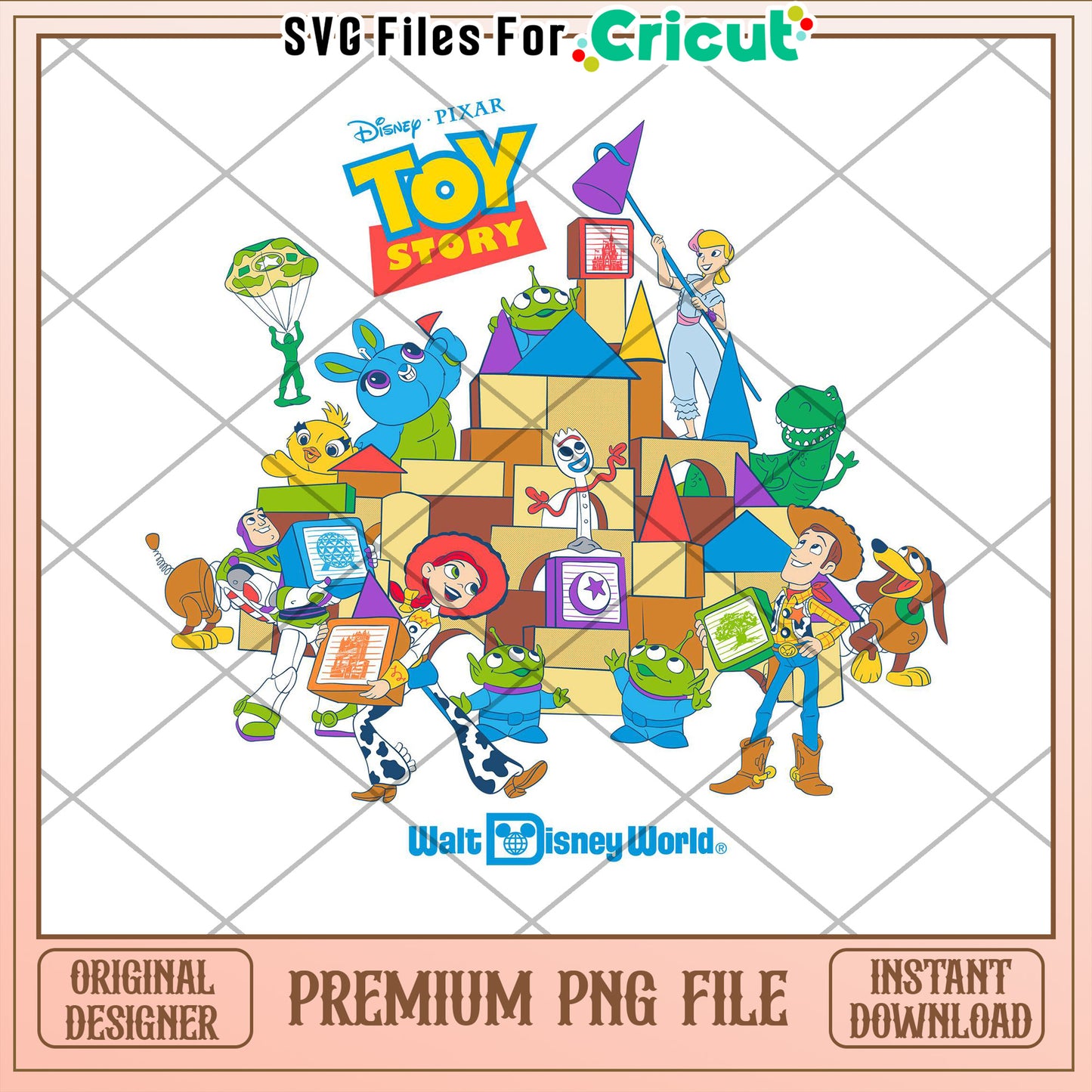 Toy Story Disney World PNG Cricut File