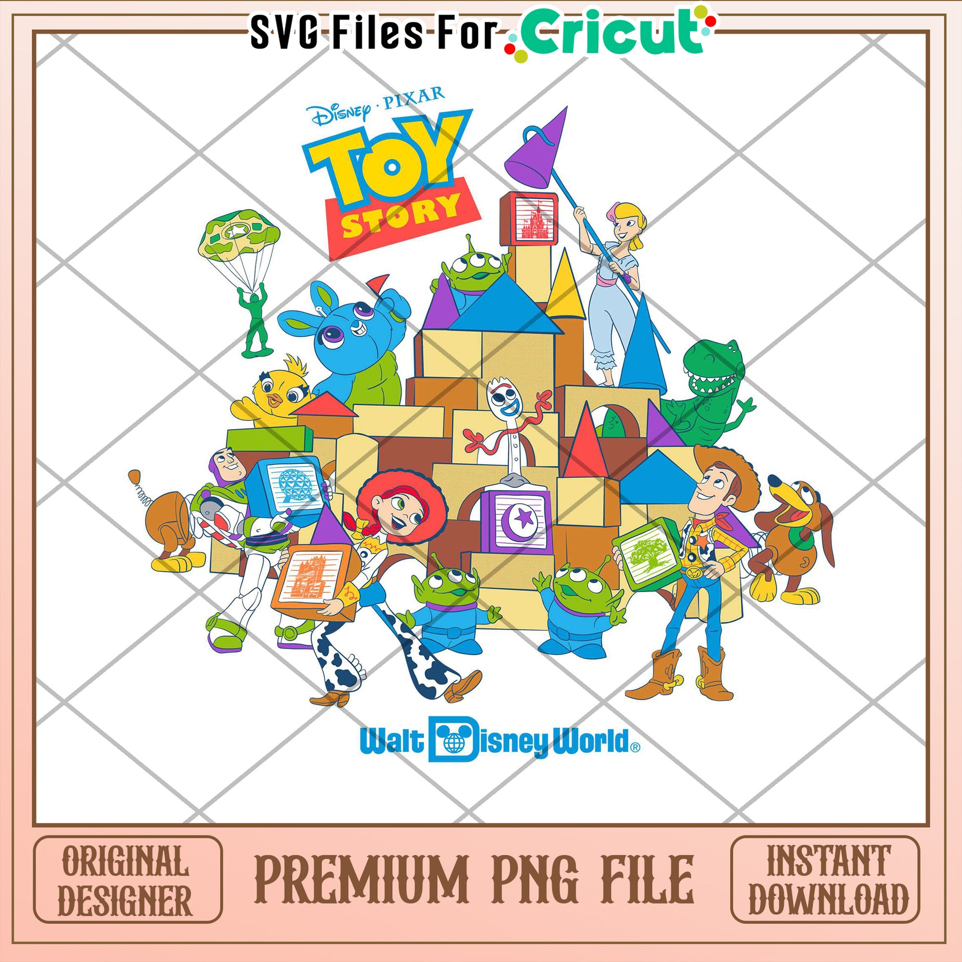 Toy Story Disney World PNG Cricut File