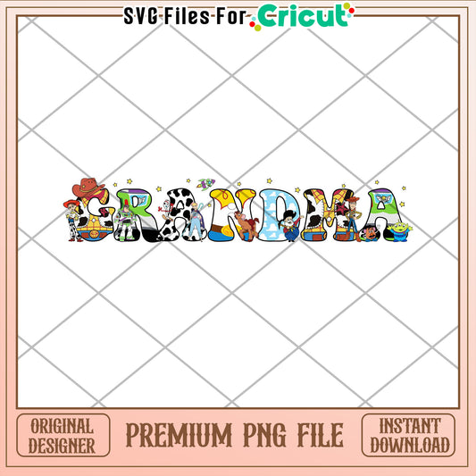 Toy Story Grandma PNG Cricut Design